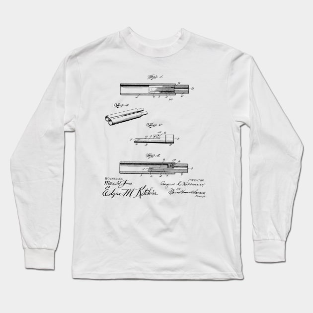 Duck Call Vintage Patent Hand Drawing Long Sleeve T-Shirt by TheYoungDesigns